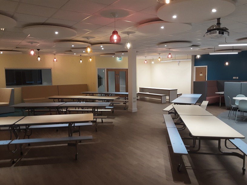 Photograph showing a study area for sixth form students.